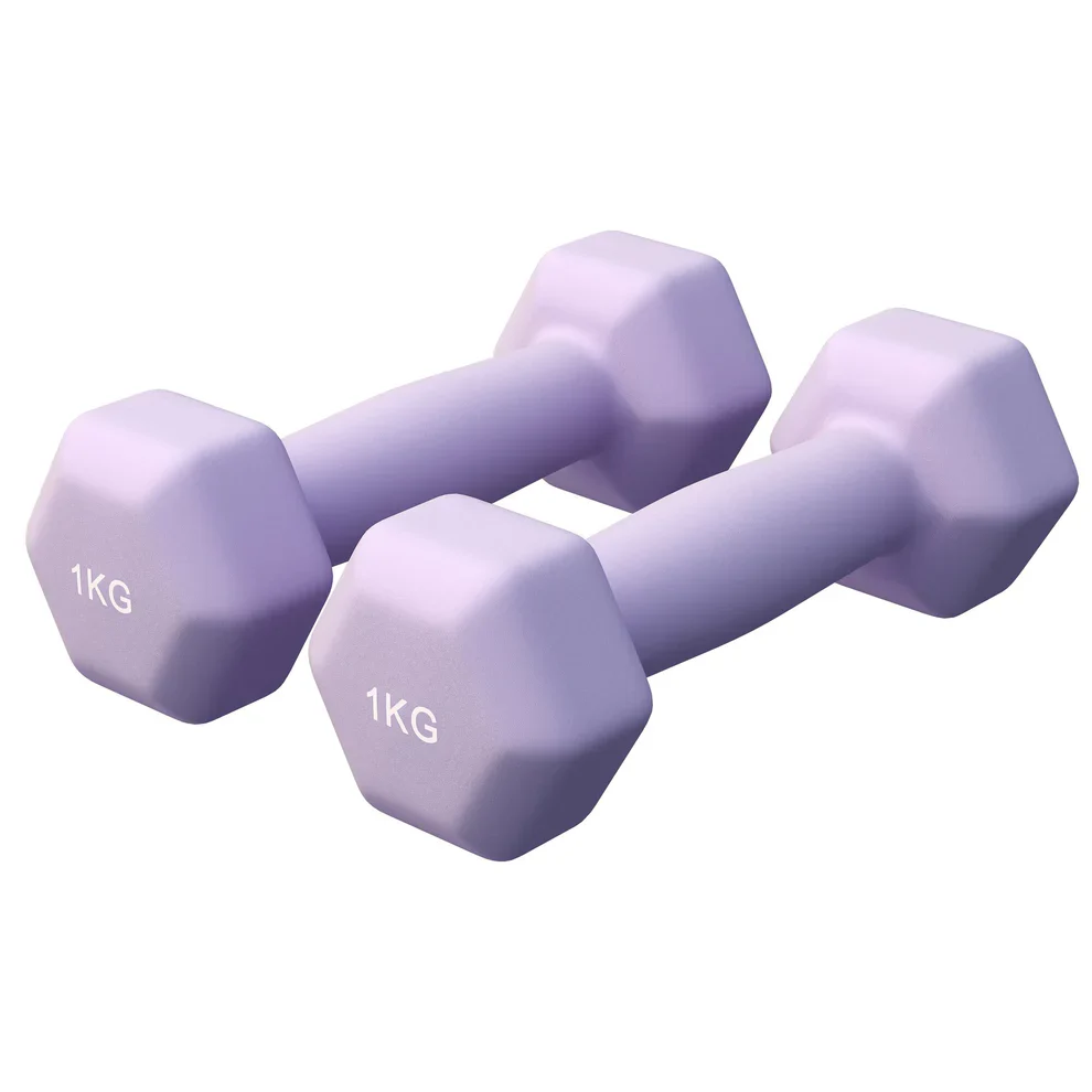 Neopreenikäsipainot 1 kg / 2 kpl, lila - Image 4