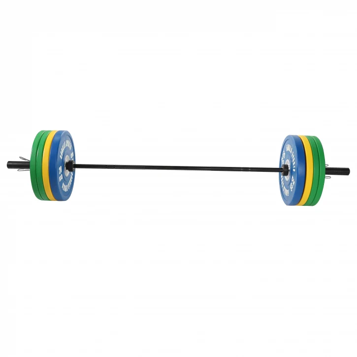 Bumper Plate levytankosarja 140 kg mustalla tangolla - Image 3