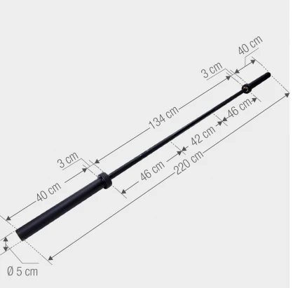 Bumper Plate levytankosarja 140 kg mustalla tangolla - Image 4