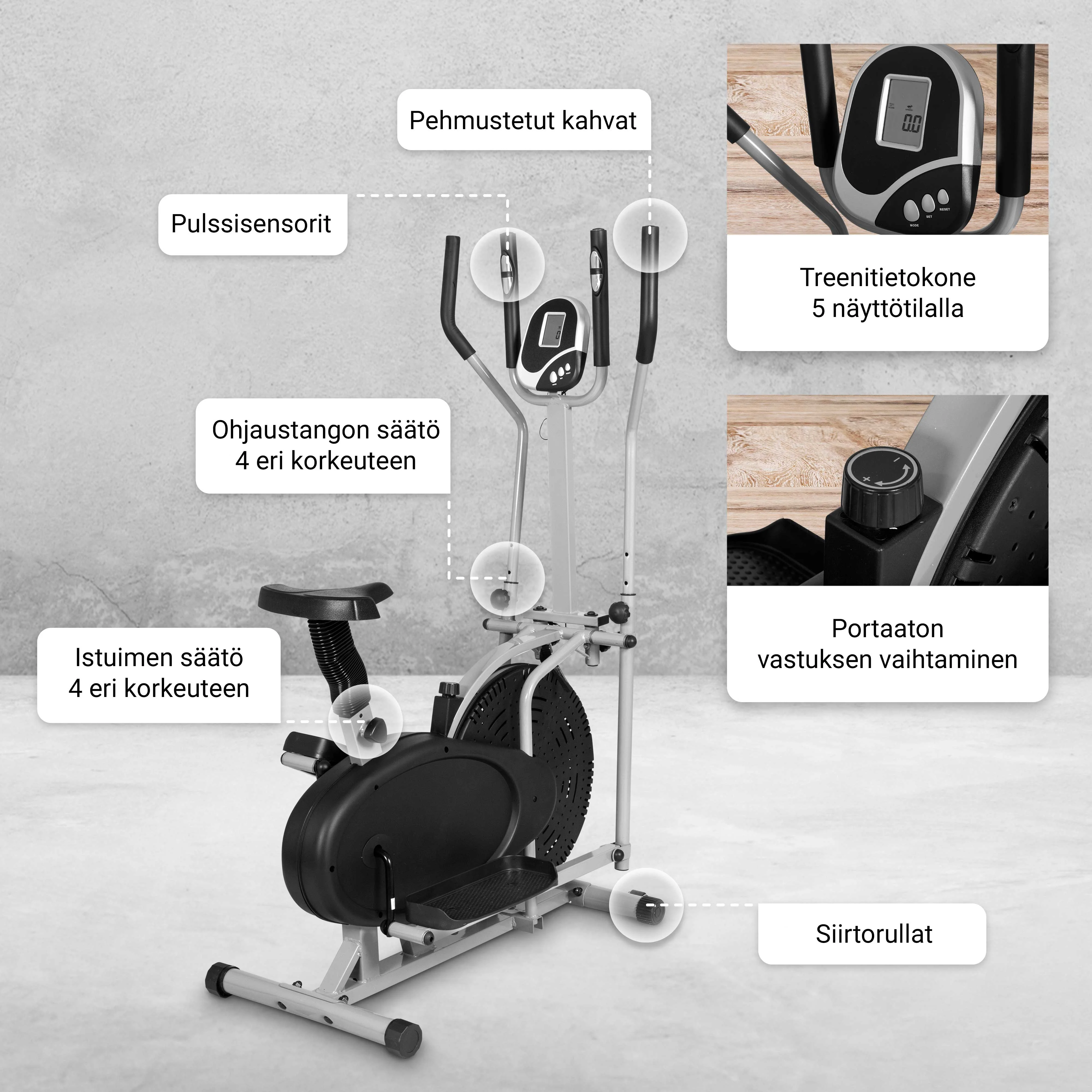 Crosstrainer satulalla, kahvoilla ja ajotietokoneella - Image 4