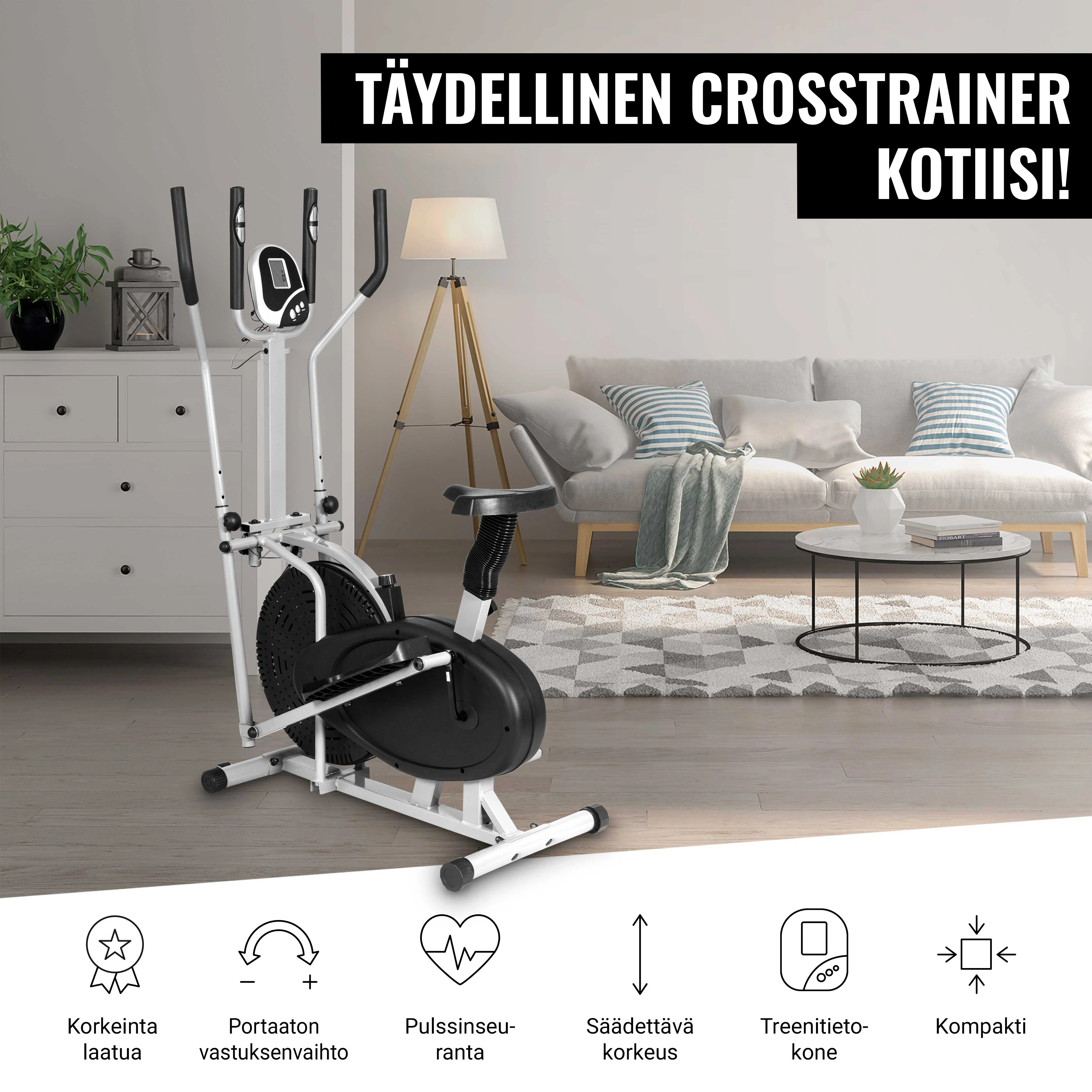 Crosstrainer satulalla, kahvoilla ja ajotietokoneella - Image 5