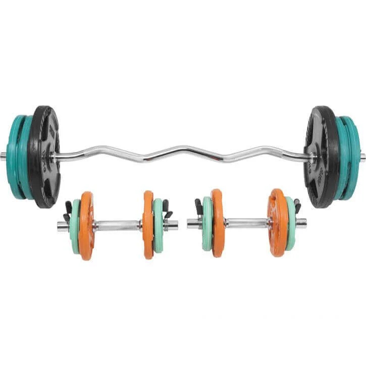 Levytankosarja 70 kg EZ-tangolla ja käsipainoilla - Image 5