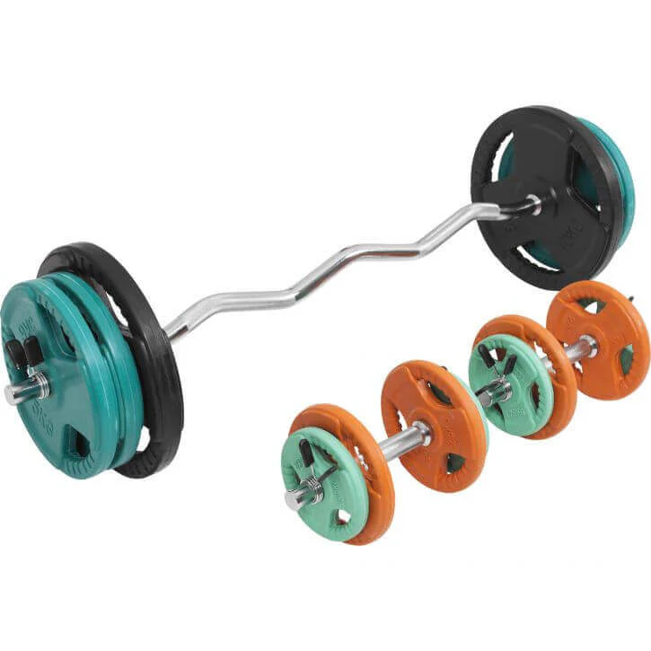 Levytankosarja 70 kg EZ-tangolla ja käsipainoilla - Image 6