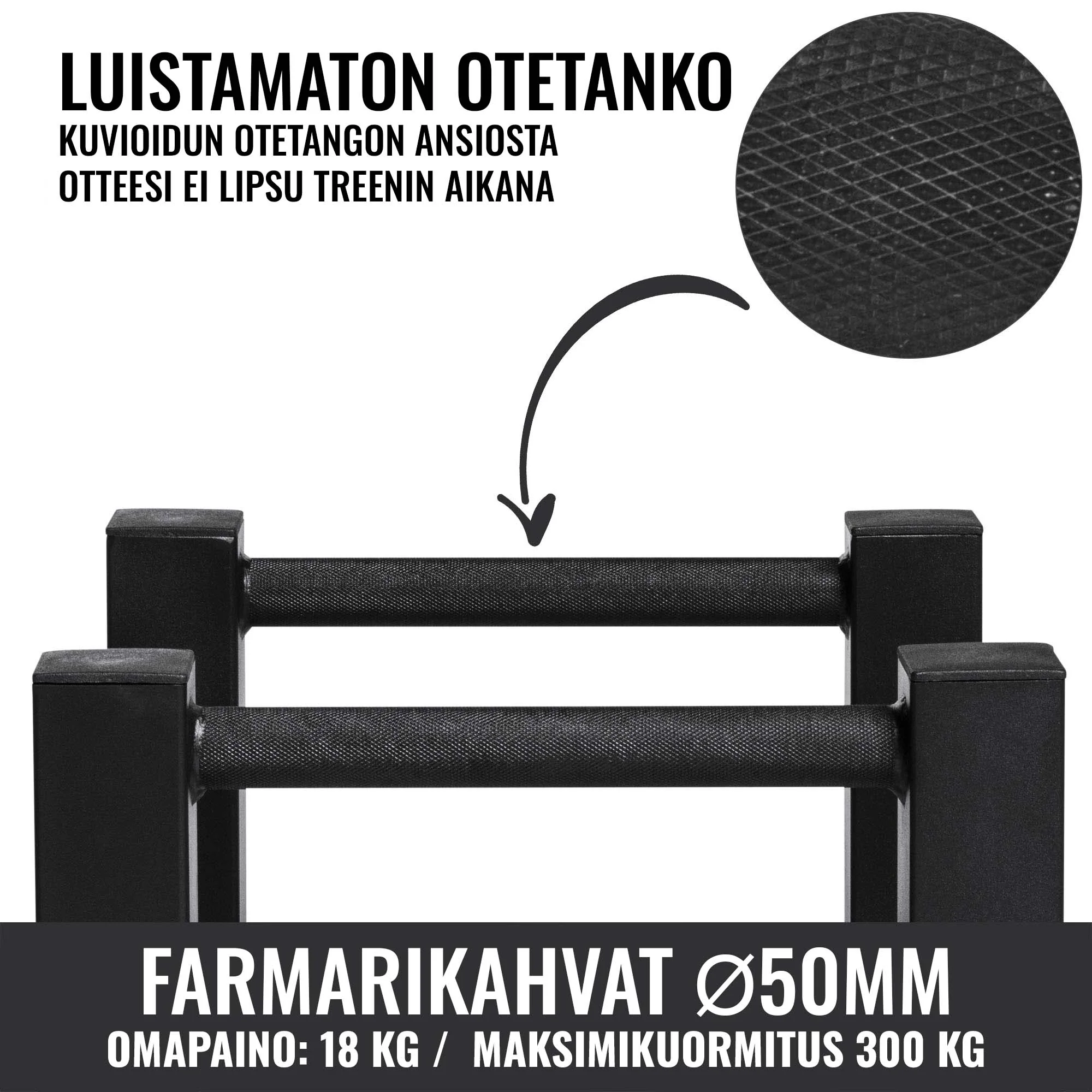 Farmarikahvat 131,5 cm, 50 mm, musta - Image 4