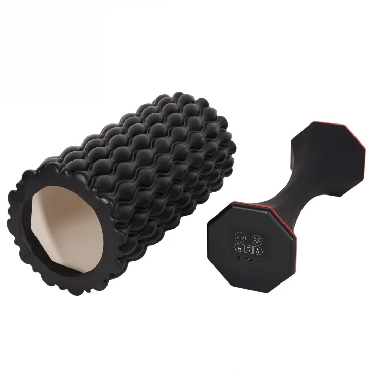 3-In-1 tärisevä foam roller 30 x 10 cm, musta - Image 6