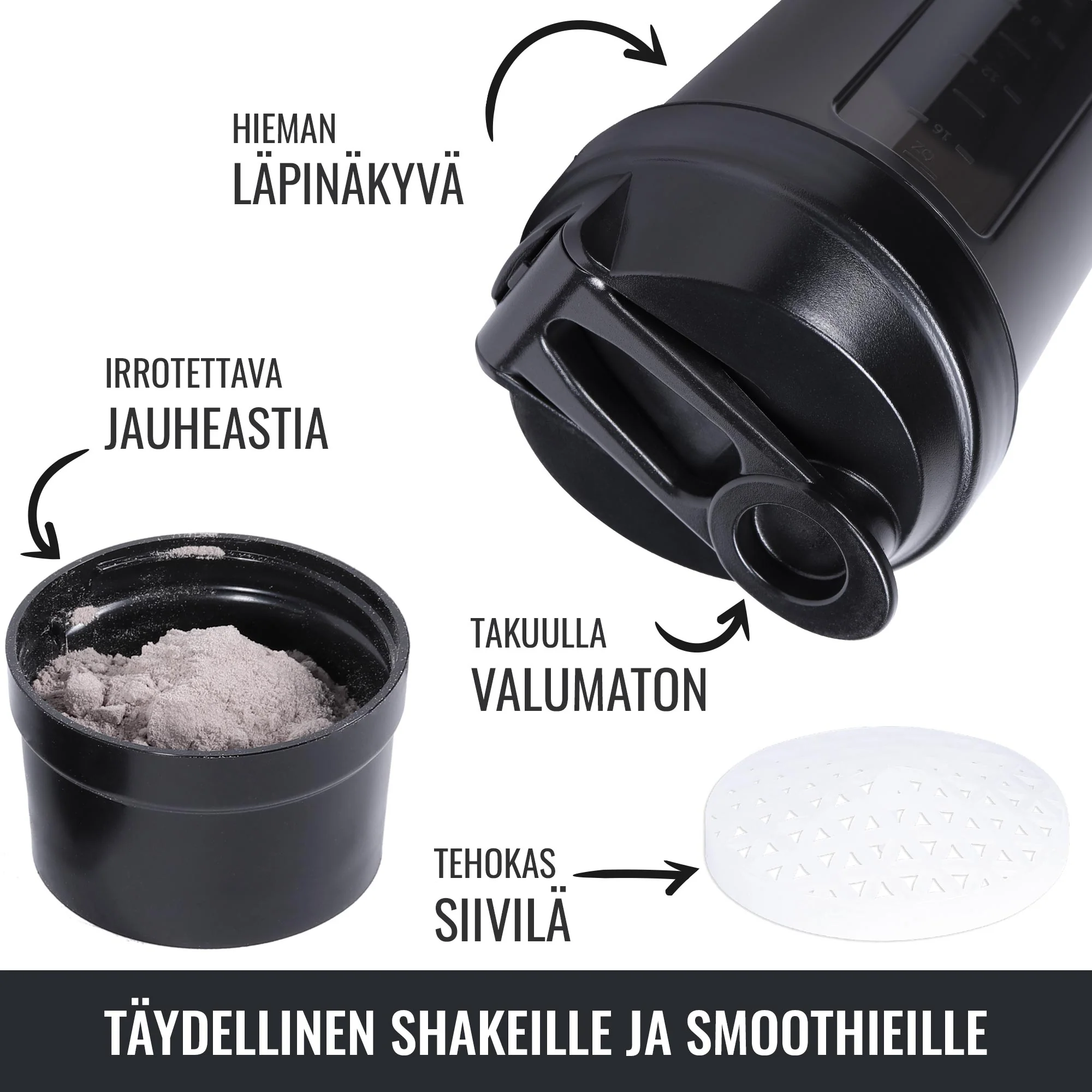 Shaker jauhelokerolla 500 ml - Image 15
