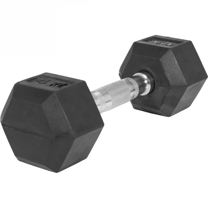 Hexagon- käsipaino 2,5-25kg, kumipinnoitettu valurauta (pikatoimitus) - Image 4