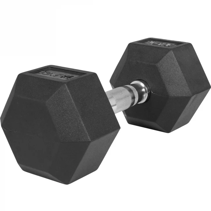 Hexagon- käsipaino 2,5-25kg, kumipinnoitettu valurauta (pikatoimitus) - Image 8