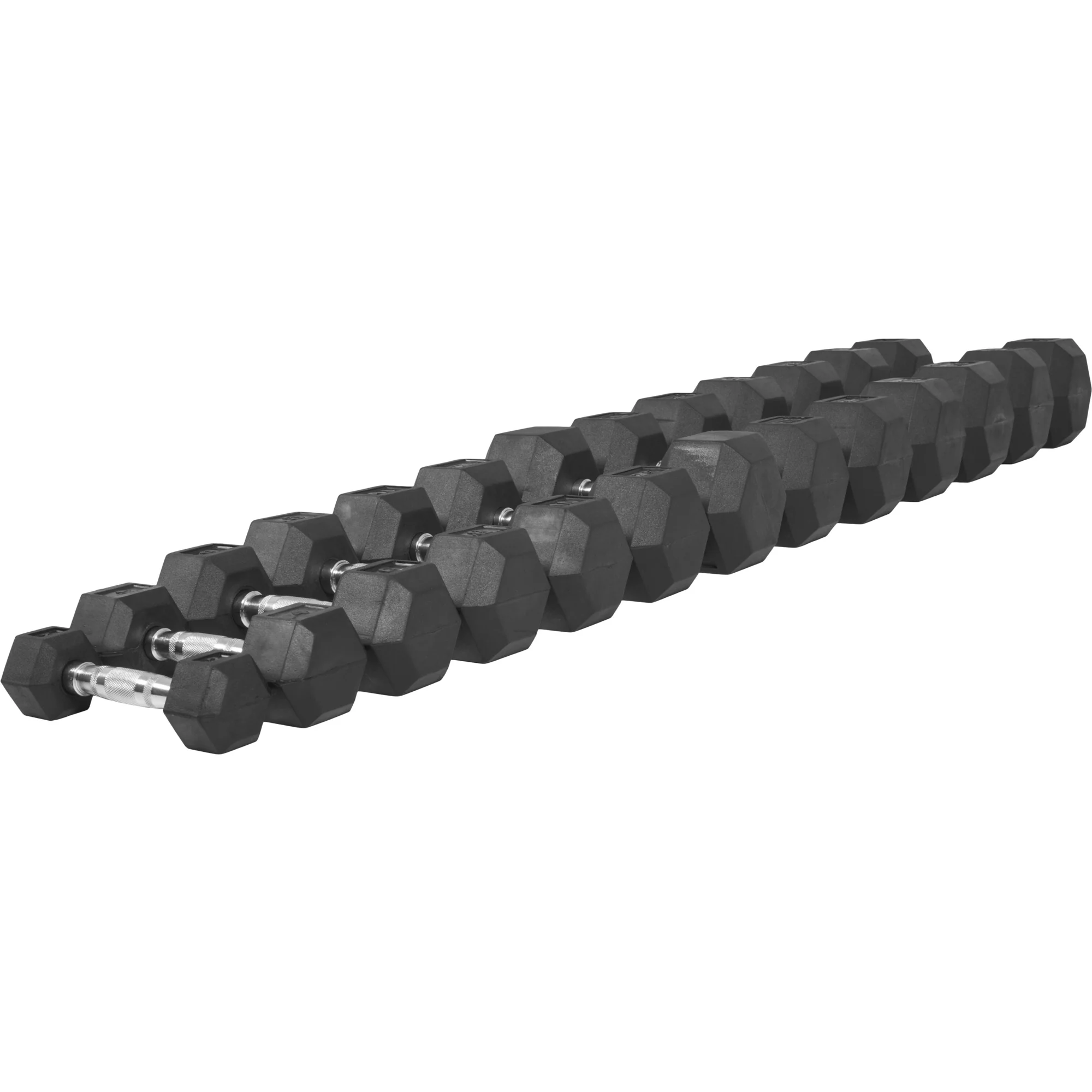 Hex-käsipaino 2-50 kg kumipinnoitteella