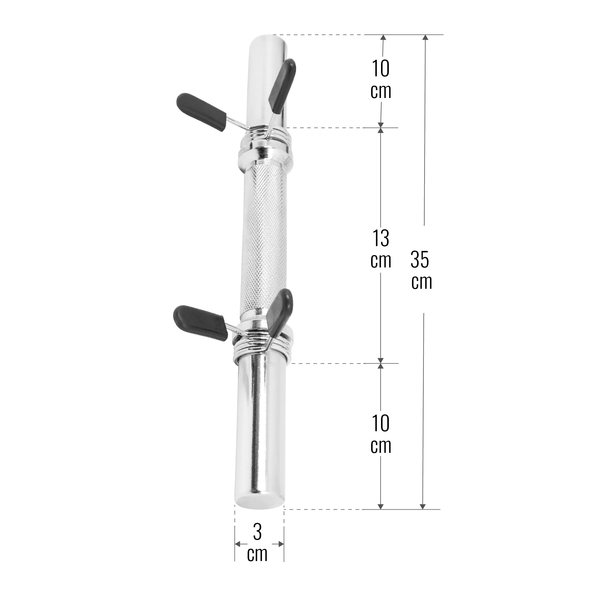 Käsipainotangot jousilukoilla 30 mm, 35 cm, 2 kpl - Image 11