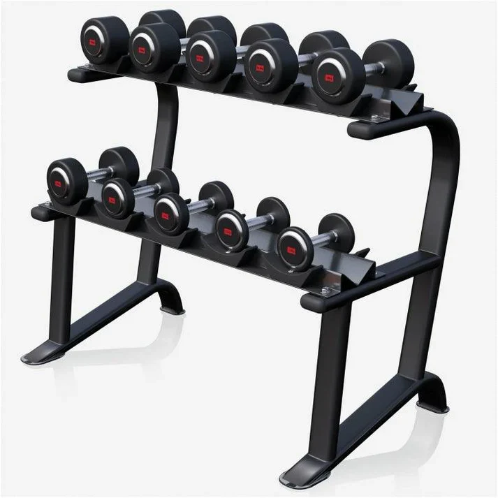 Kiinteä käsipainosetti 90 kg telineellä
