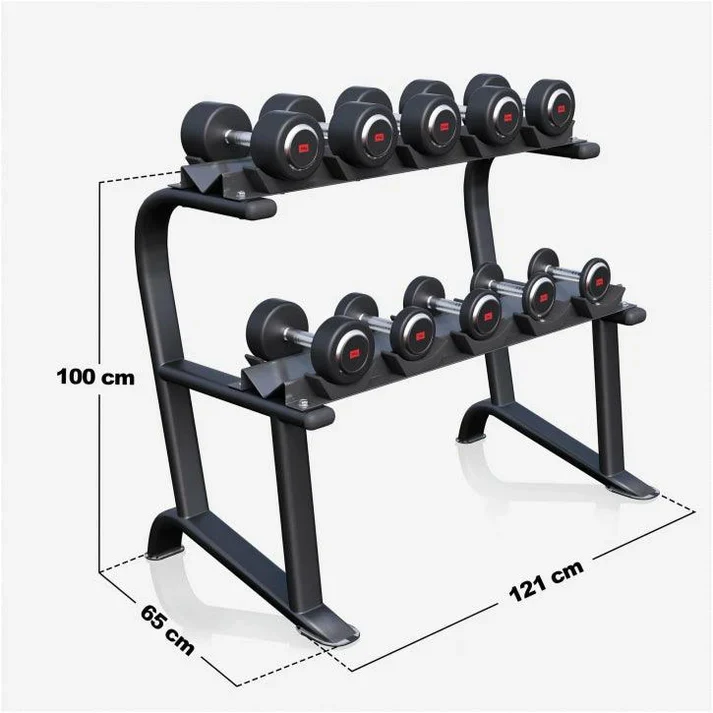 Kiinteä käsipainosetti 90 kg telineellä - Image 10
