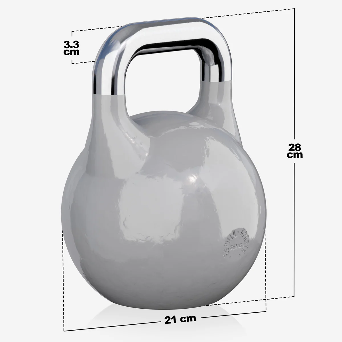 Kisakahvakuula 36 kg, harmaa, valettu teräs - Image 2