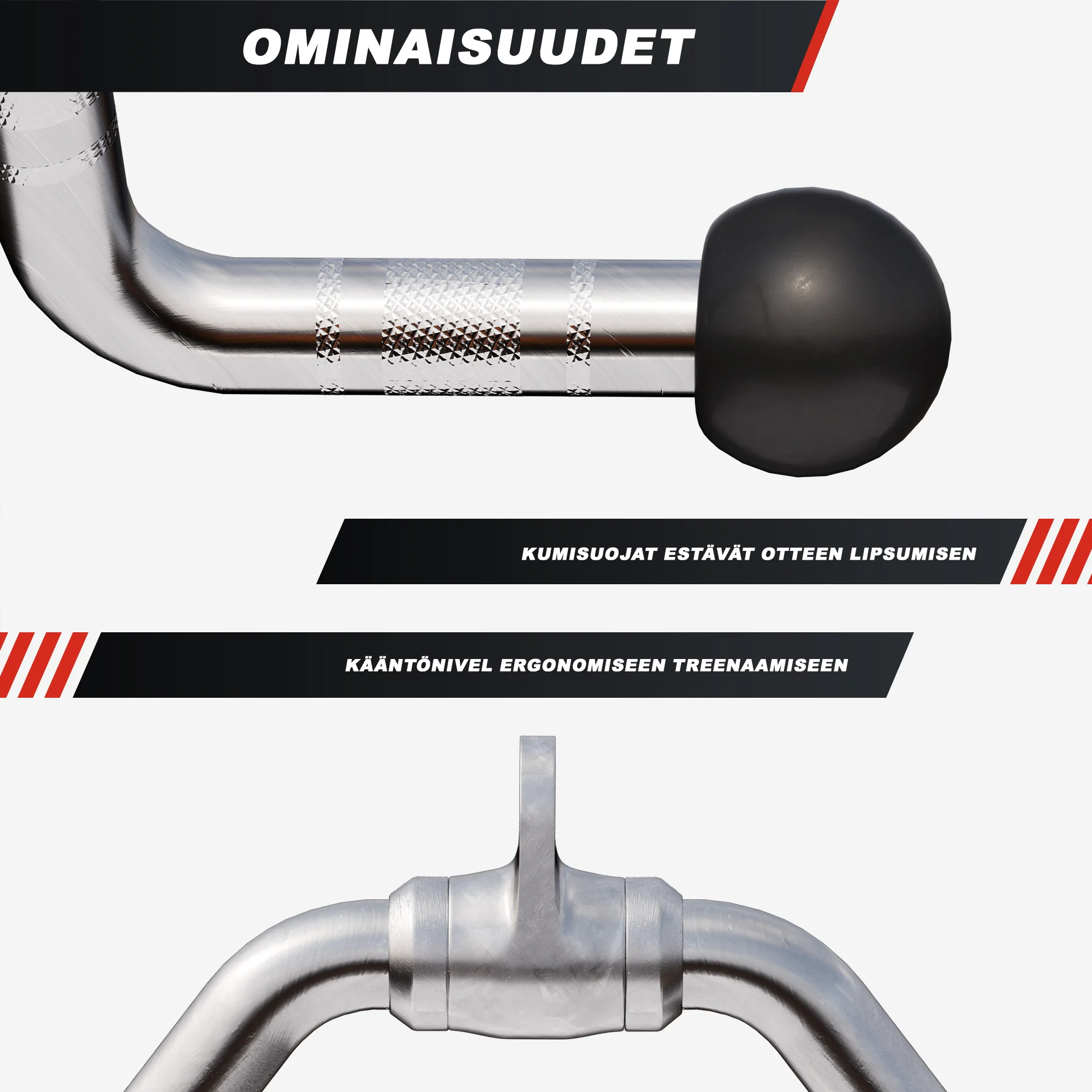 Kumipäinen soutukahva taljaan 30 cm - Image 4