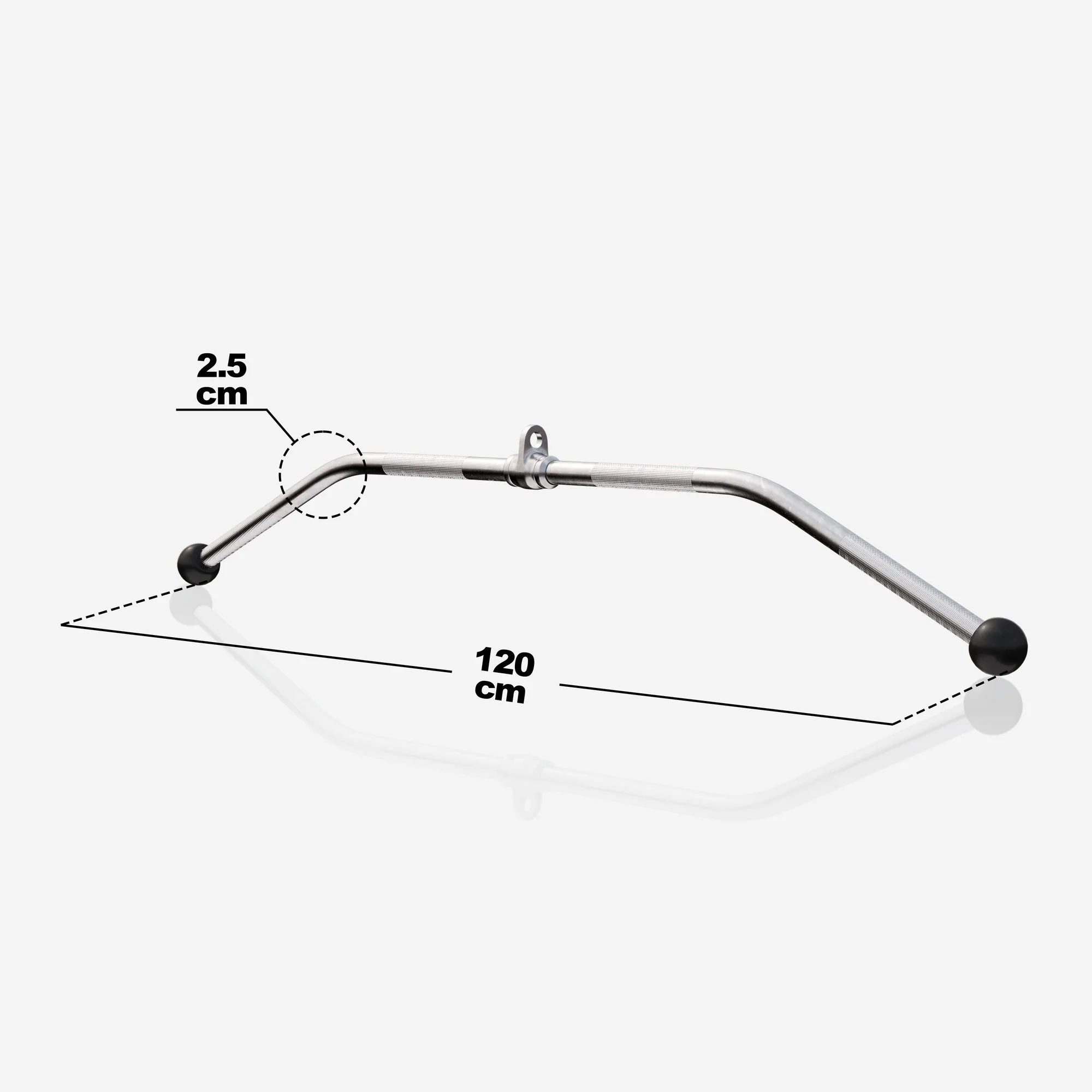 Kumipäinen ylätaljatanko 120 cm - Image 4