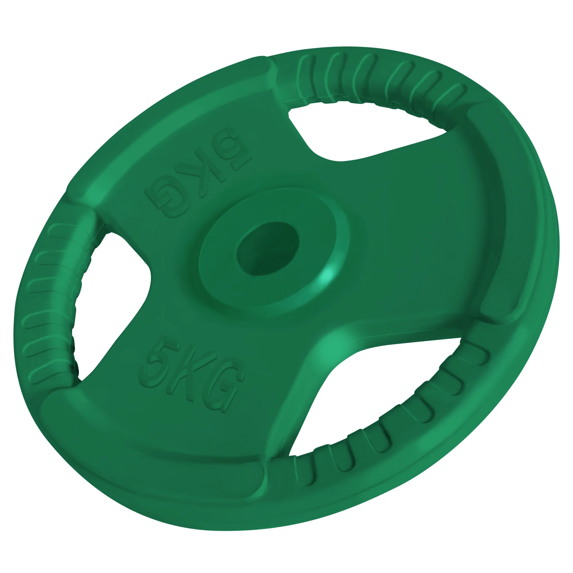 Kumipinnoitteinen levypaino otekahvoilla 5 kg 30 mm