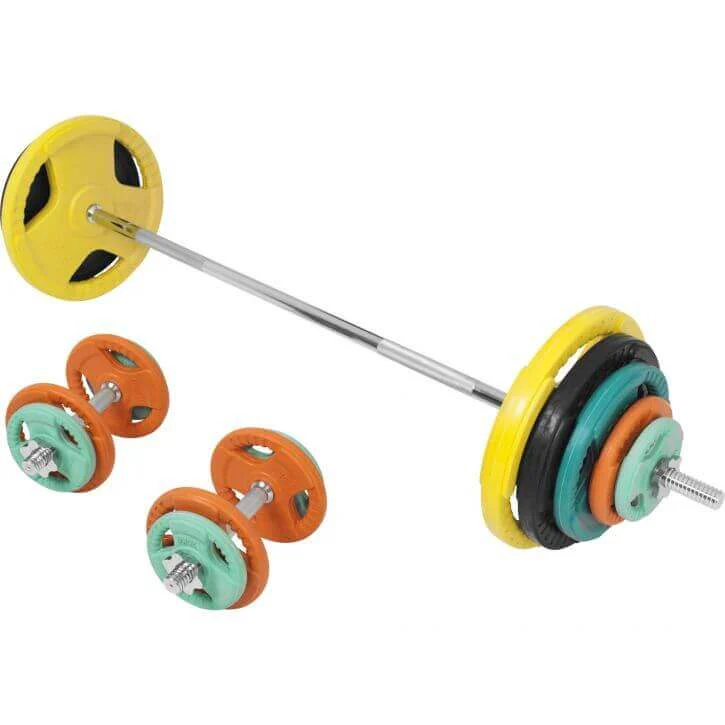 Kumipinnoitteinen levytankosarja 100 kg 30 mm - Image 2