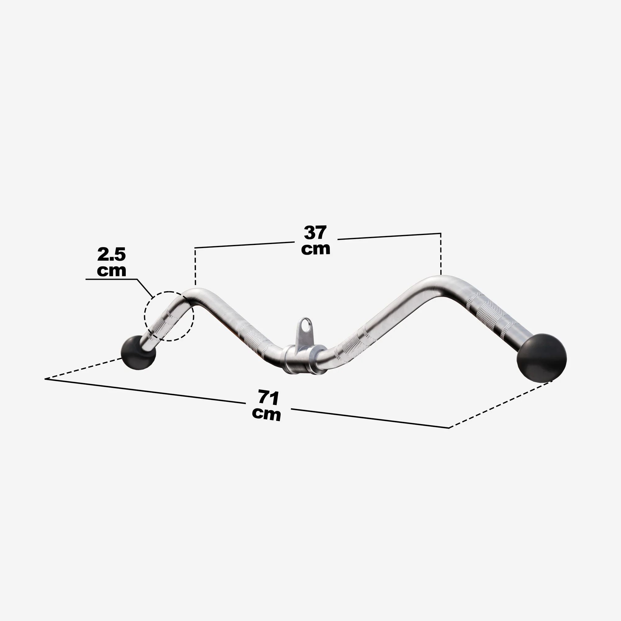 Leveä curl-tanko taljaan 75 cm - Image 5