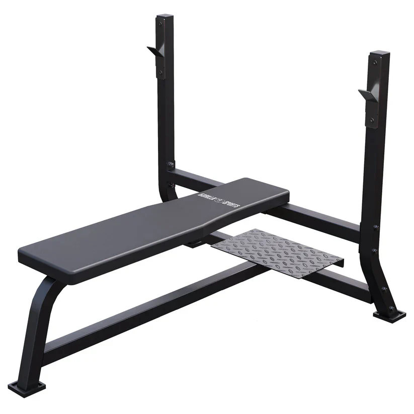 Leveä painonnostopenkki 250 kg, musta