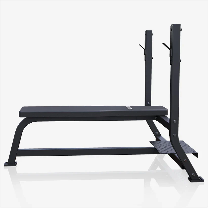 Leveä painonnostopenkki 250 kg, musta - Image 3