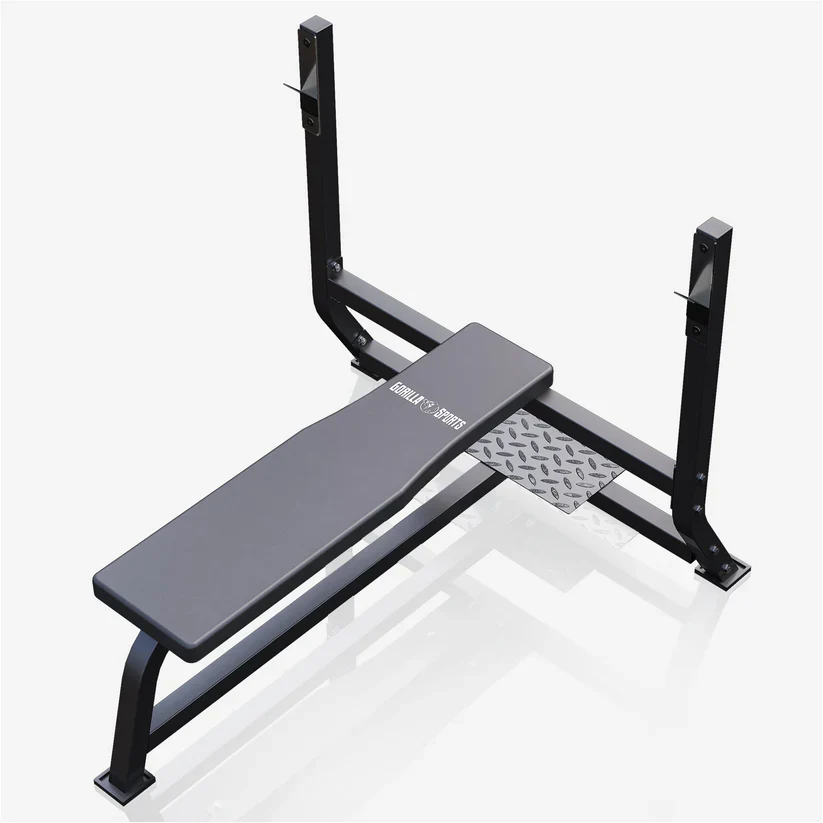 Leveä painonnostopenkki 250 kg, musta - Image 4