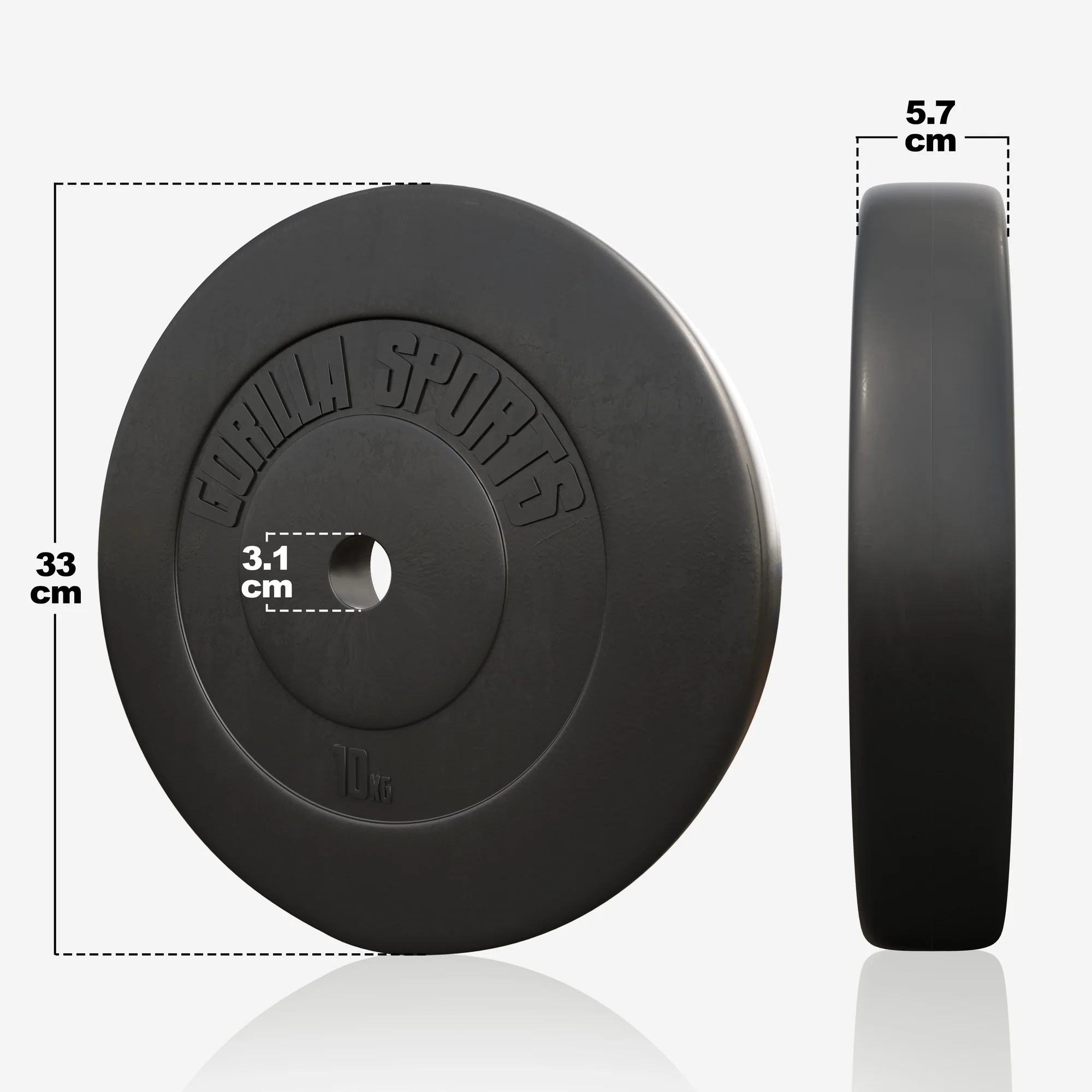 Vinyylipäällysteinen levypaino 10 kg 30 mm - Image 3