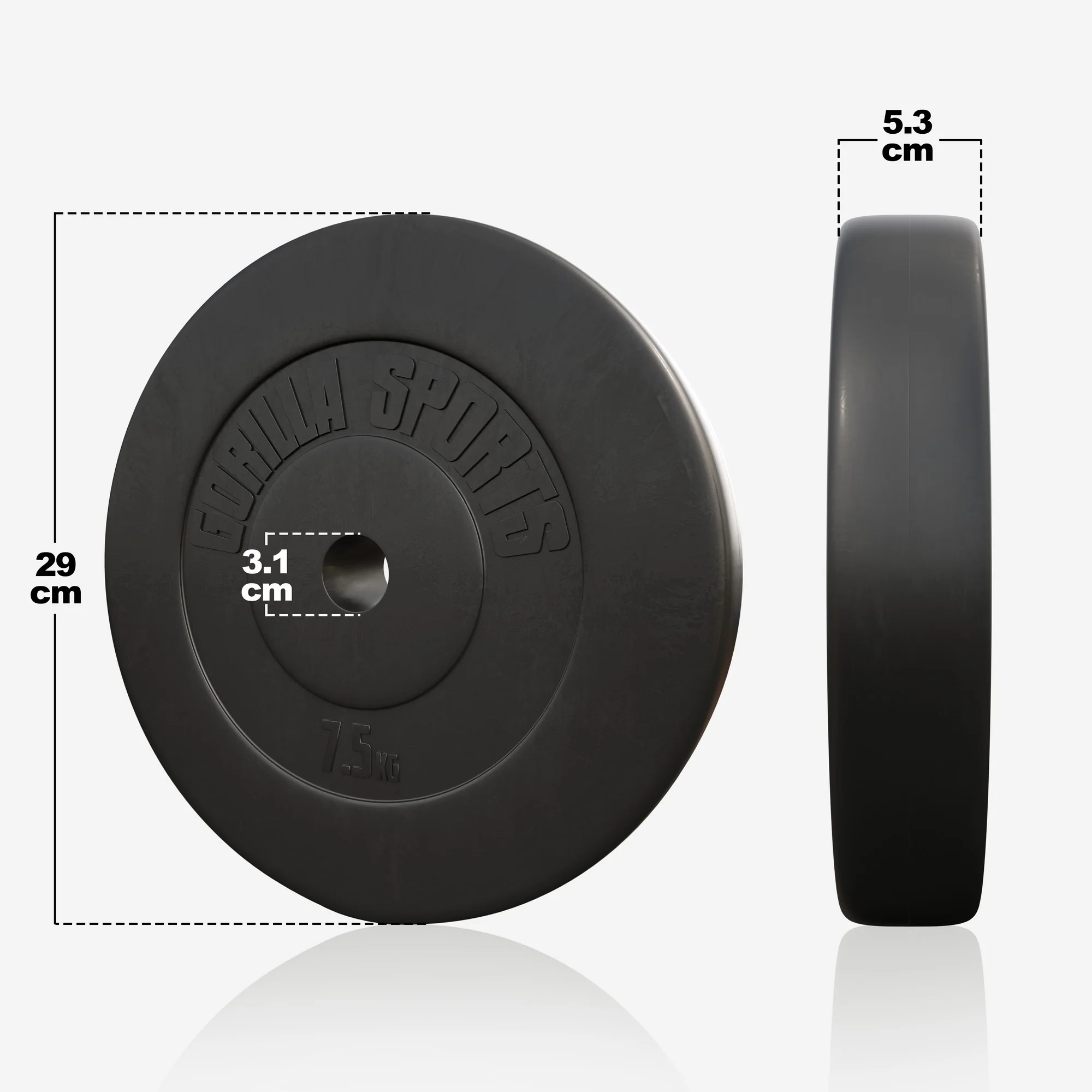 Vinyylipäällysteinen levypaino 7,5 kg 30 mm - Image 3