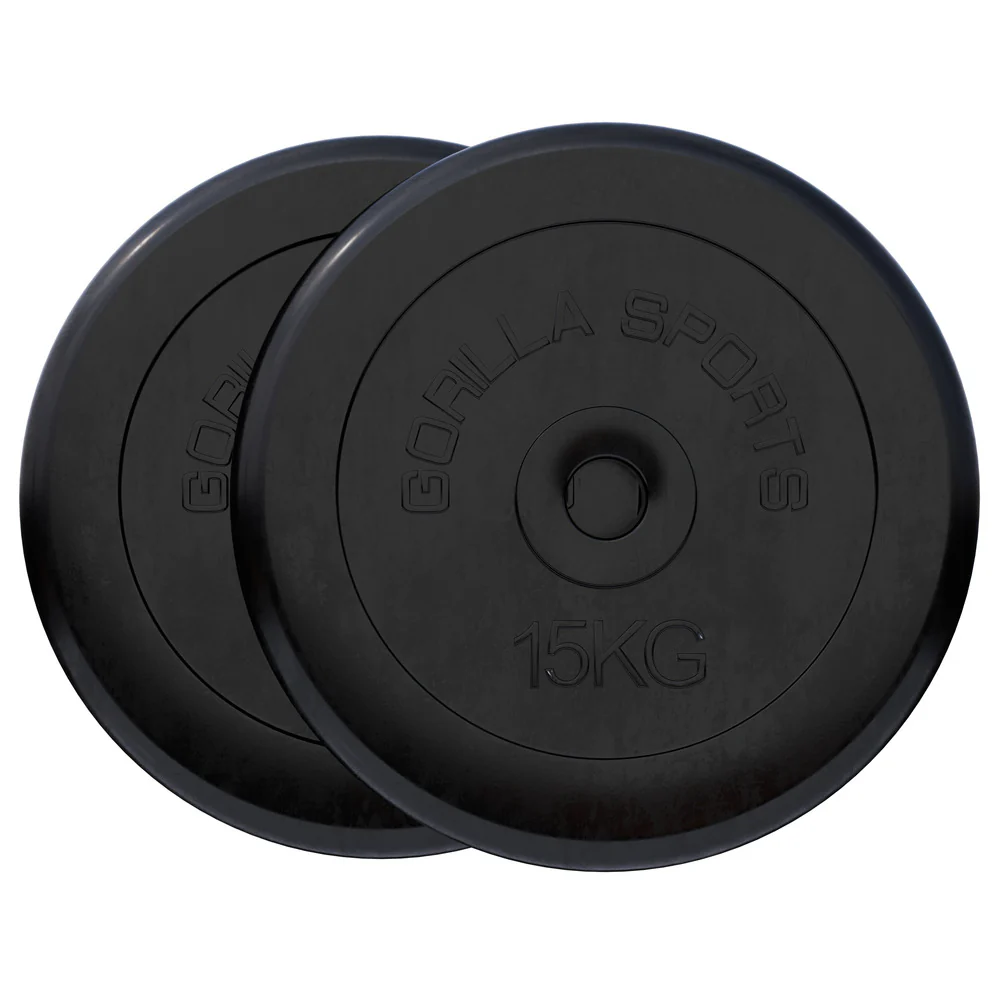 Kumipäällysteiset levypainot 2 x 15 kg 30 mm