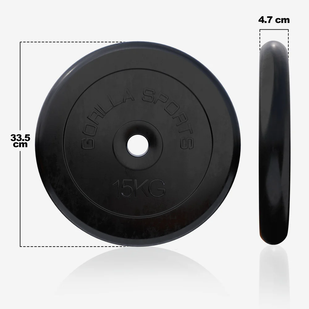 Kumipäällysteiset levypainot 2 x 15 kg 30 mm - Image 3