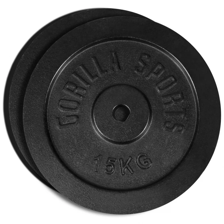 Valurautaiset levypainot 2 x 15 kg 30 mm - Image 2