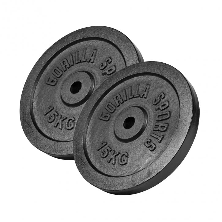 Valurautaiset levypainot 2 x 15 kg 30 mm - Image 3