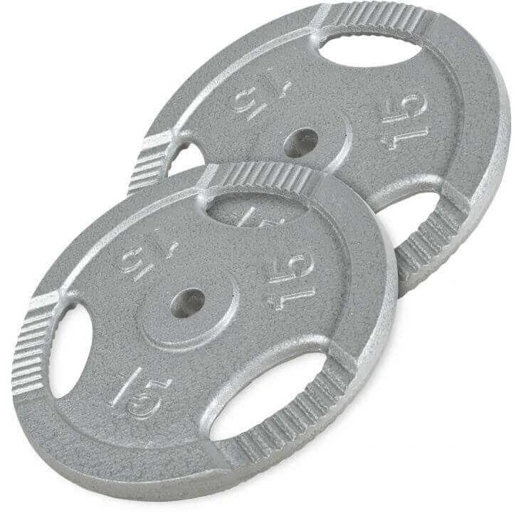 Valurautaiset Tri Grip levypainot 2 x 15 kg 30 mm