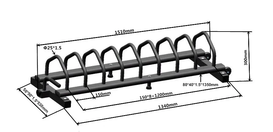 Siirrettävä levypainoteline bumper-levypainoille - Image 8