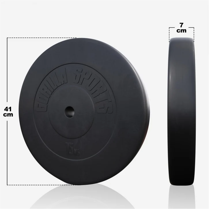 Vinyylinen levytankosarja 100 kg tangolla ja käsipainoilla - Image 3