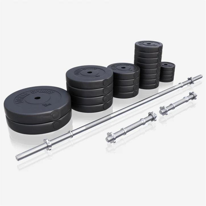 Vinyylinen levytankosarja 130 kg tangolla ja käsipainoilla - Image 10