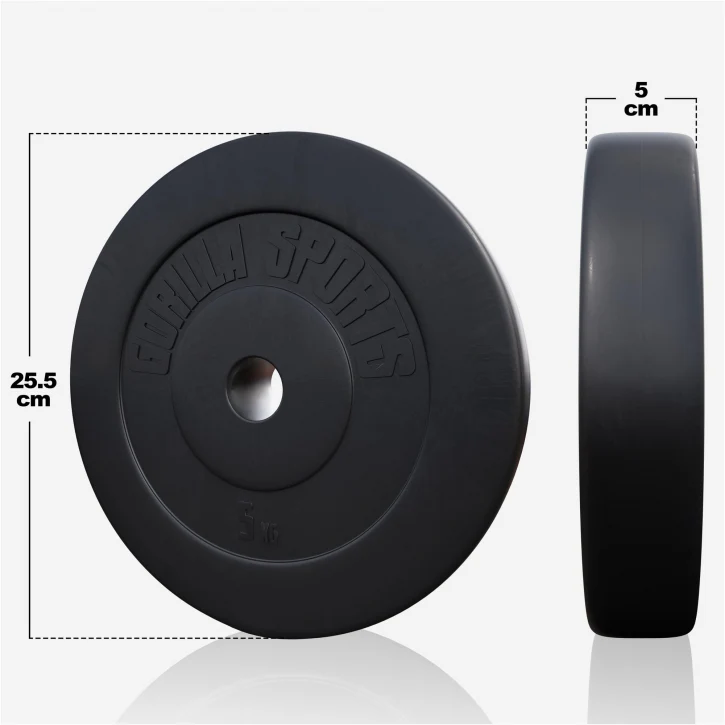 Vinyylinen levytankosarja 130 kg tangolla ja käsipainoilla - Image 6