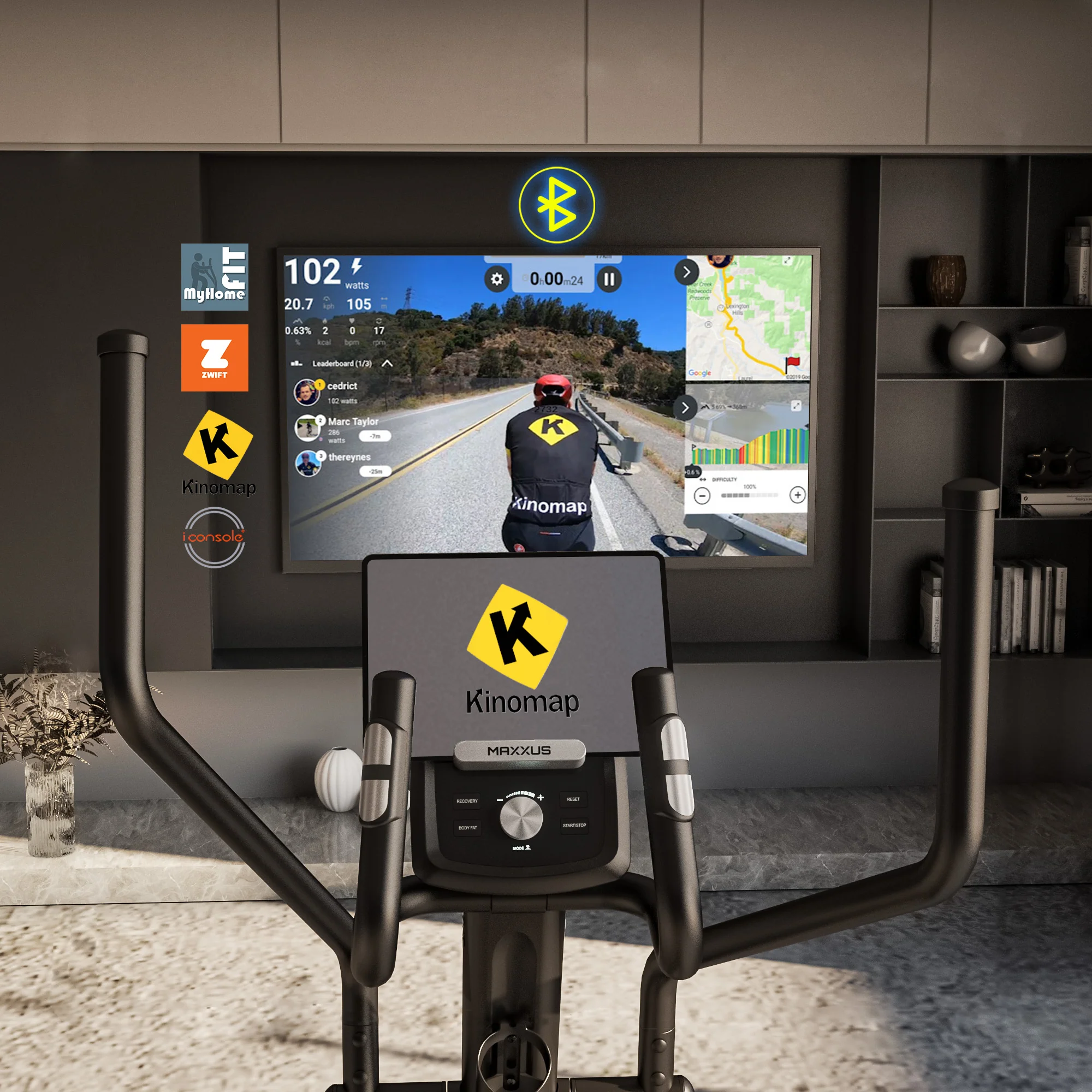 MAXXUS CX 4.3f, kokoontaitettava crosstrainer 51 cm askelpituus ja Bluetooth - Image 9