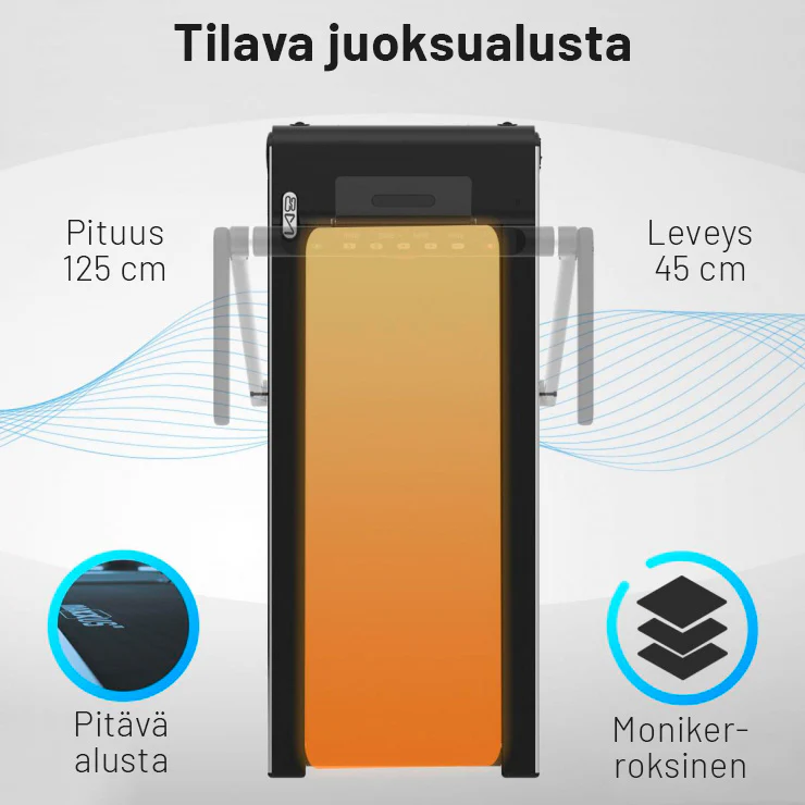 M8 kokoontaitettava juoksumatto, punainen - Image 8