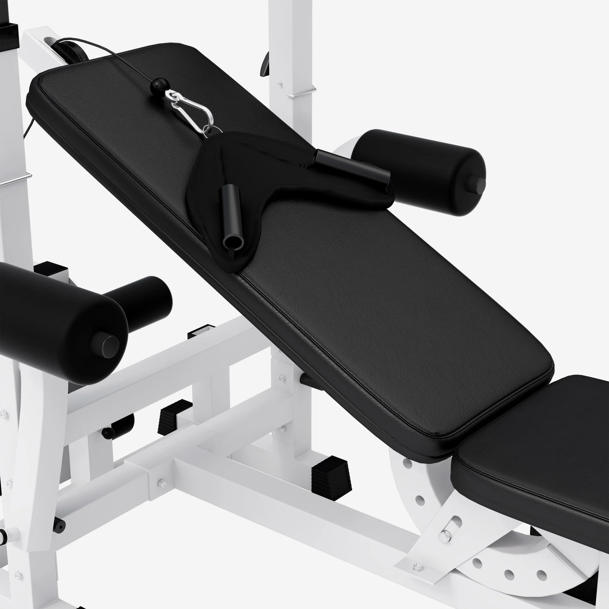 Painonnostopenkki ylätaljalla + 100 kg levytankosarja ja suojamatto - Image 7