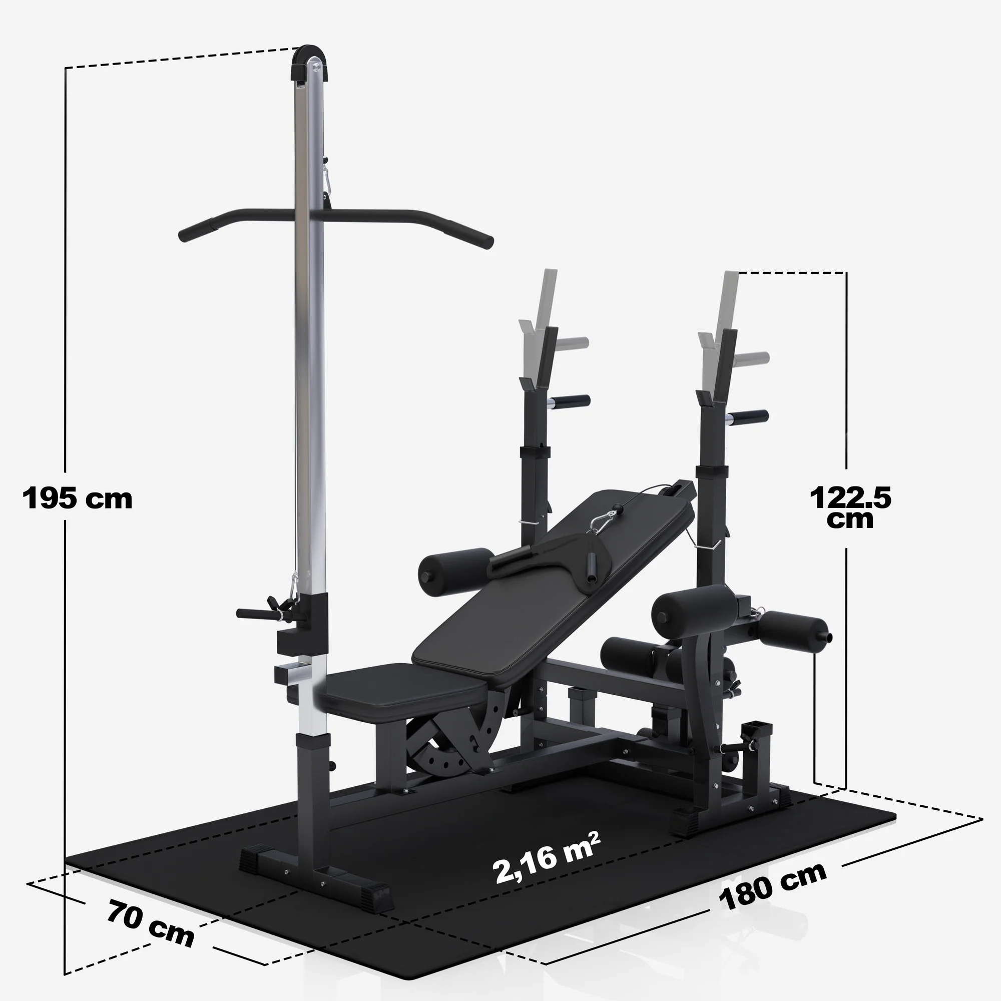 Monipuolinen kotikuntoilulaite 100 kg painosarjalla - Image 2