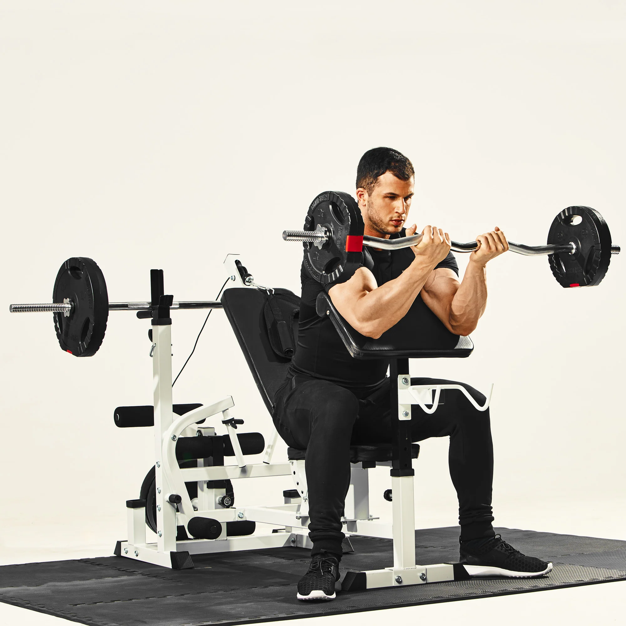 Monipuolinen kuntokeskus + 100 kg levytankosarja - Image 12