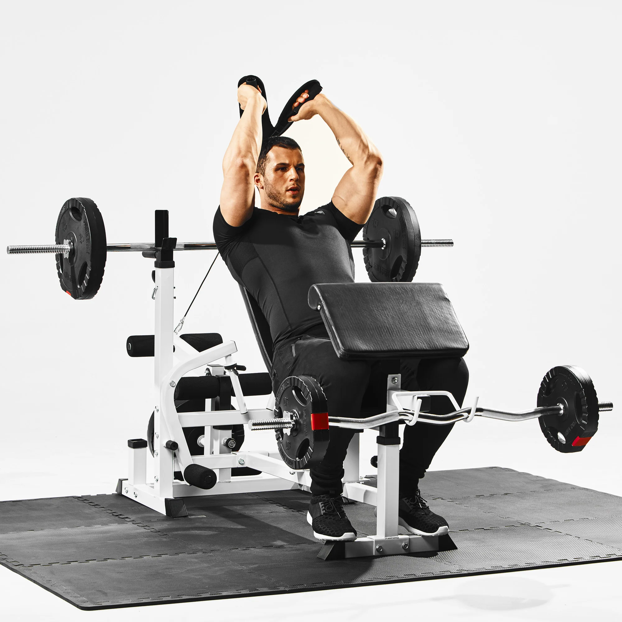 Monipuolinen kuntokeskus + 100 kg levytankosarja - Image 13