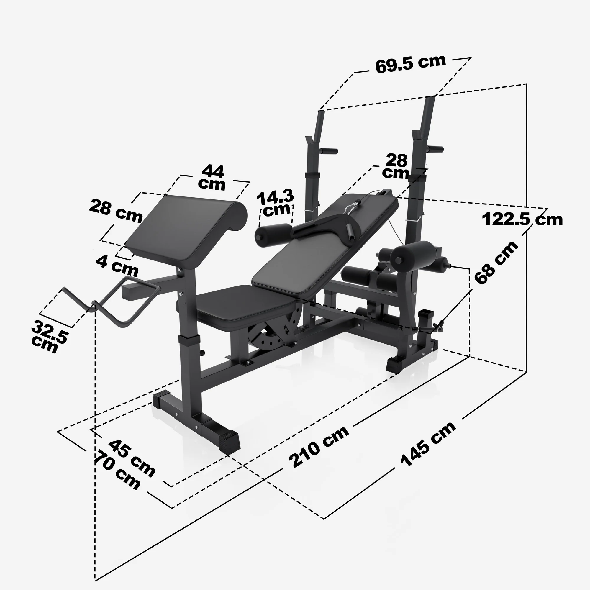 Monipuolinen treeniasema 100 kg Tri Grip painosetillä - Image 10