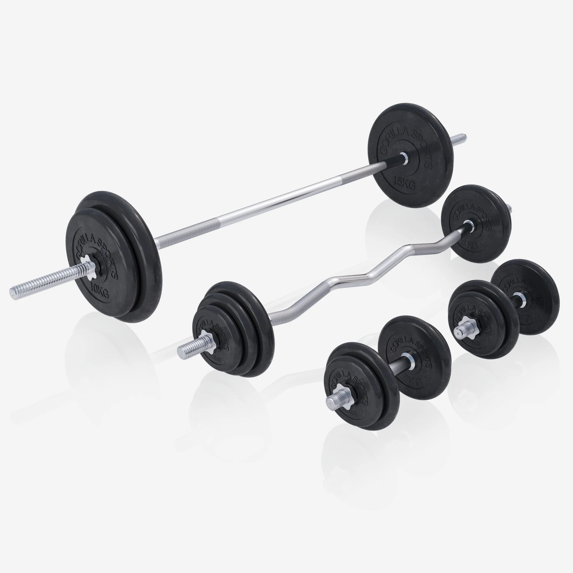 Monipuolinen painonnostopenkki + 108 kg levytankosarja - Image 10