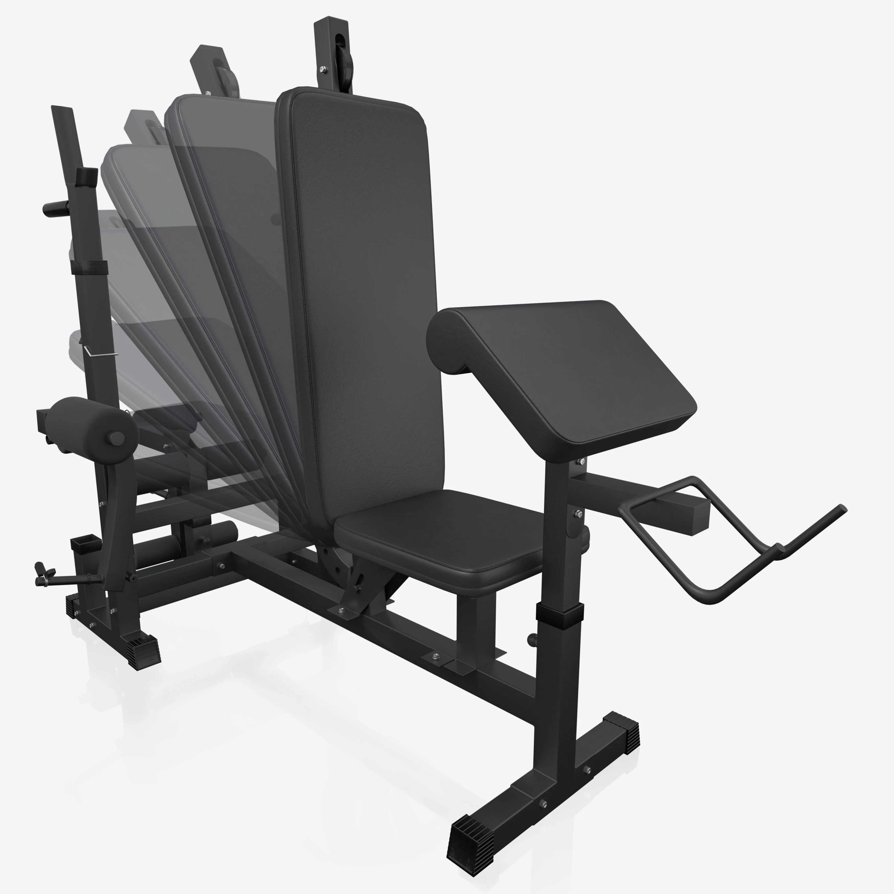 Säädettävä painonnostopenkki + 100 kg levytankosarja, Black Edition - Image 2