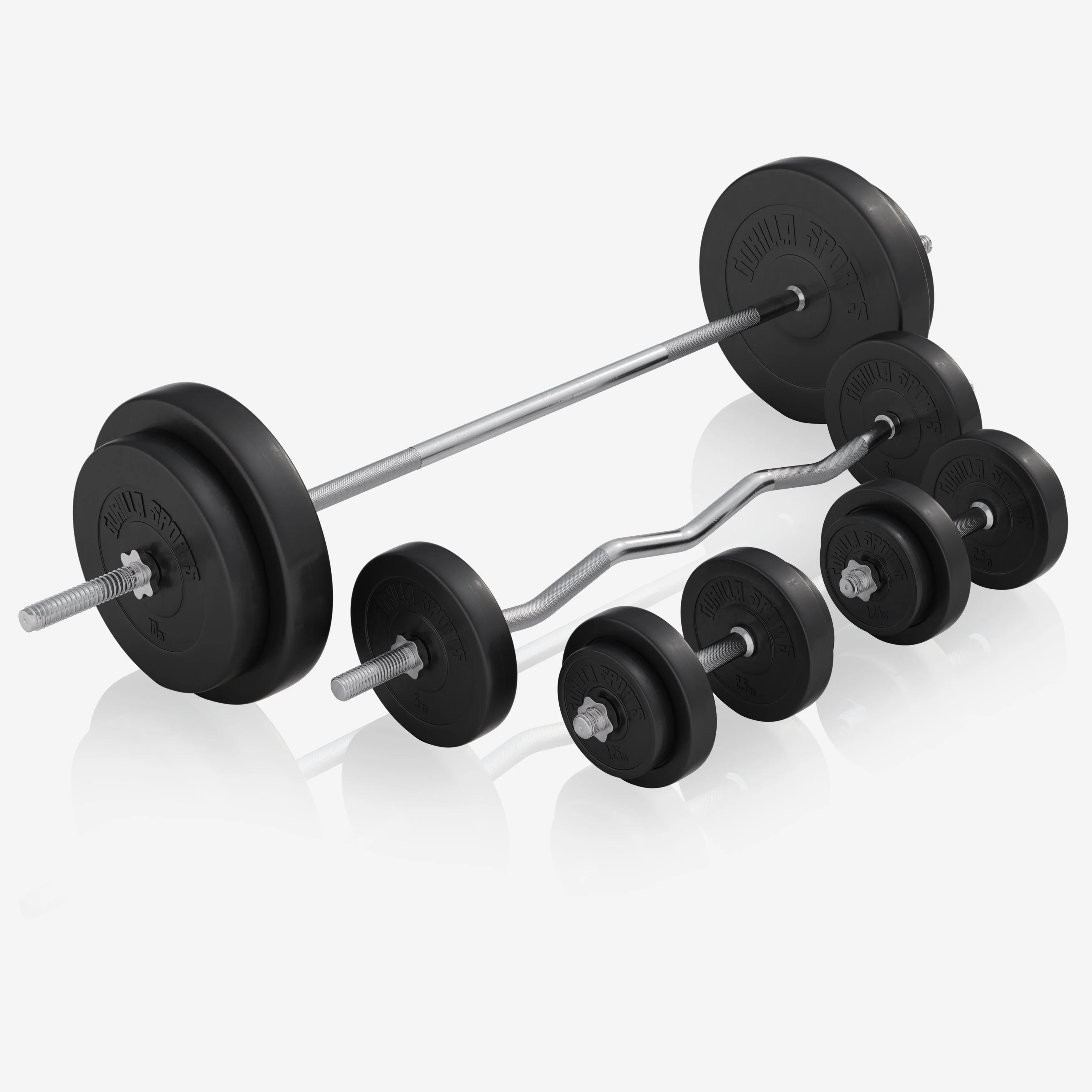 Säädettävä painonnostopenkki + 100 kg levytankosarja, Black Edition - Image 4