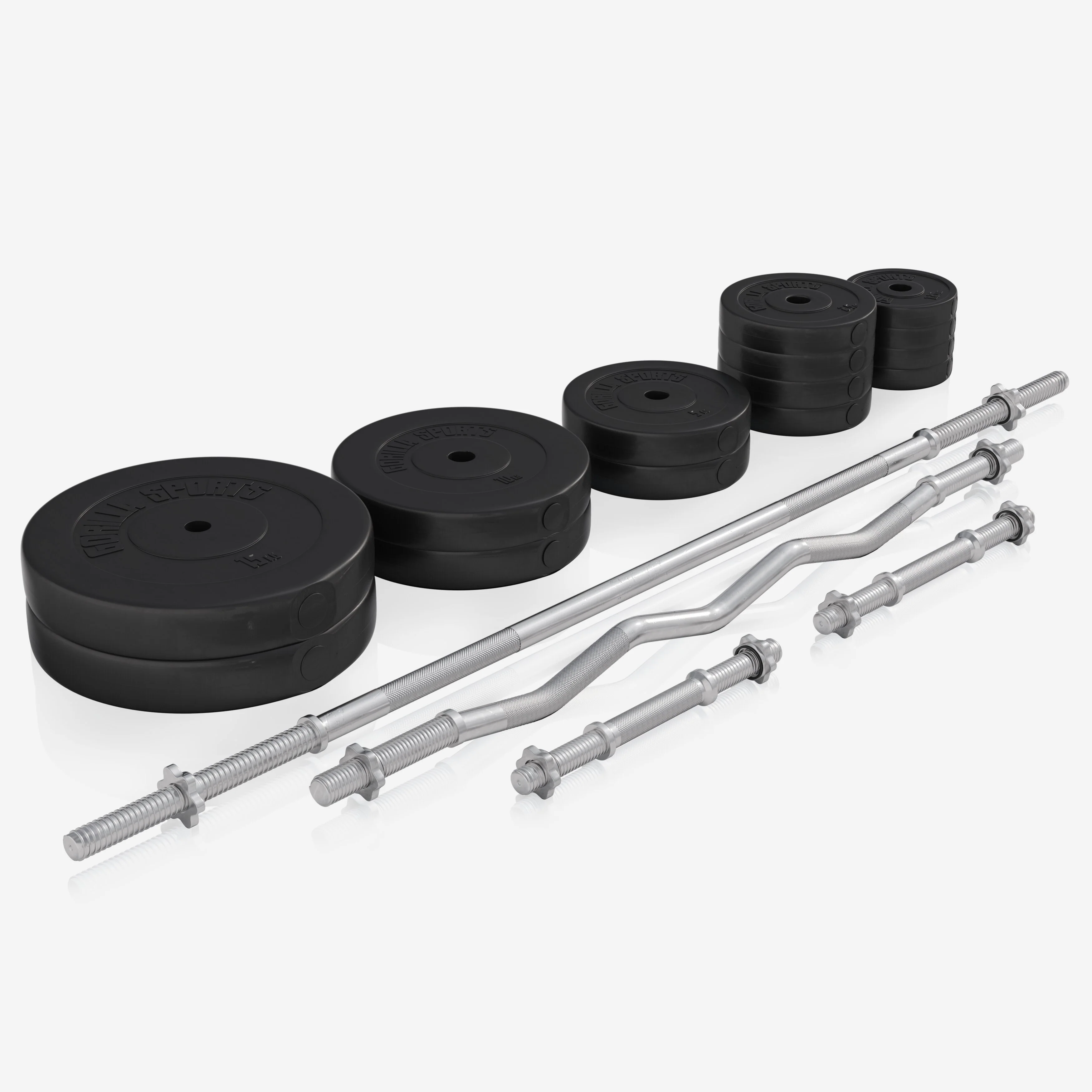 Säädettävä painonnostopenkki + 100 kg levytankosarja, Black Edition - Image 5