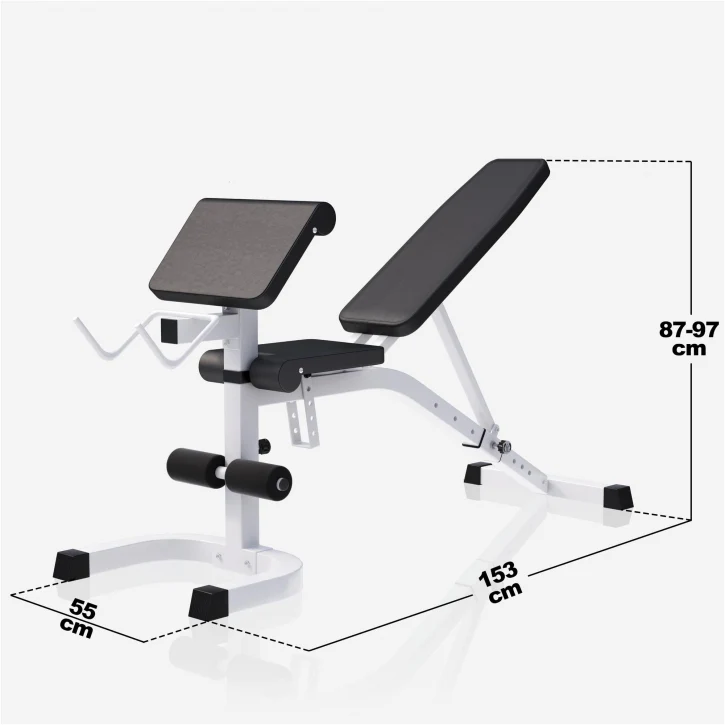 Säädettävä painonnostopenkki + 100 kg levytankosarja - Image 3
