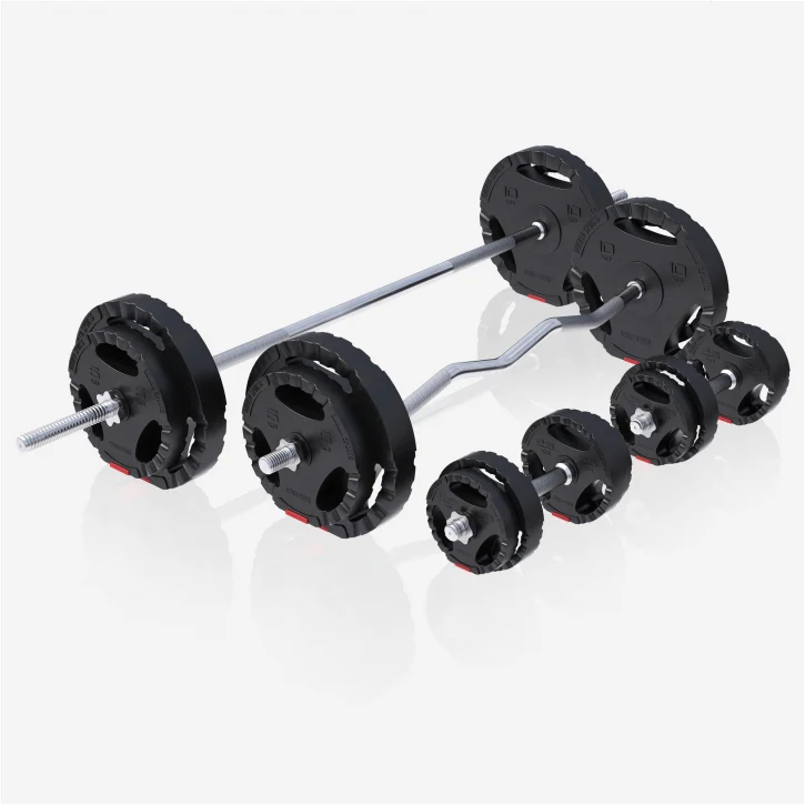 Säädettävä painonnostopenkki + 100 kg levytankosarja - Image 9