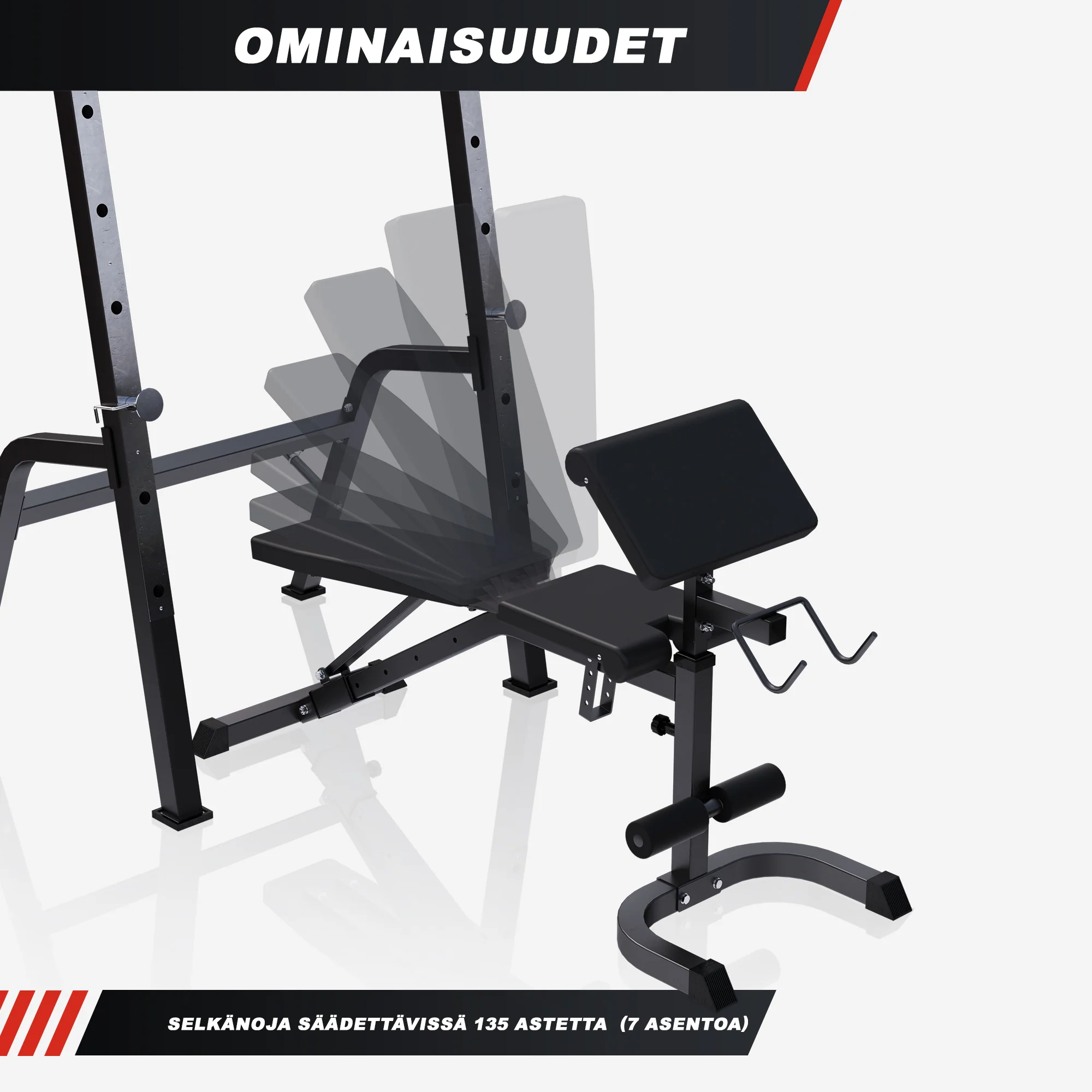 Säädettävä 5-in-1 painonnostopenkki, max 200 kg - Image 24